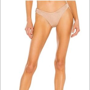 L*Space Cabana Bikini Bottom S NWT Champagne